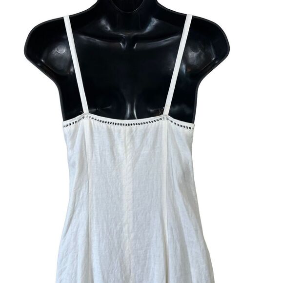 Vintage Mondi V-Neck Flax Linen Blend Maxi Dress - Picture 10 of 11